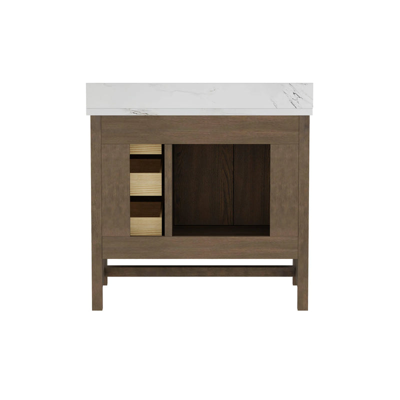 Solon 36" Vanity Family Set with Calacatta Sintered Stone Top