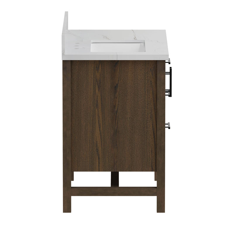 Solon 36” Vanity Family Set with Calacatta Sintered Stone Top