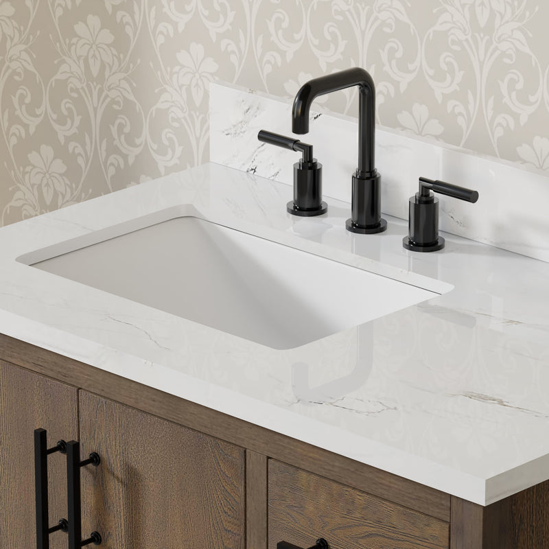 Solon 36” Vanity Family Set with Calacatta Sintered Stone Top