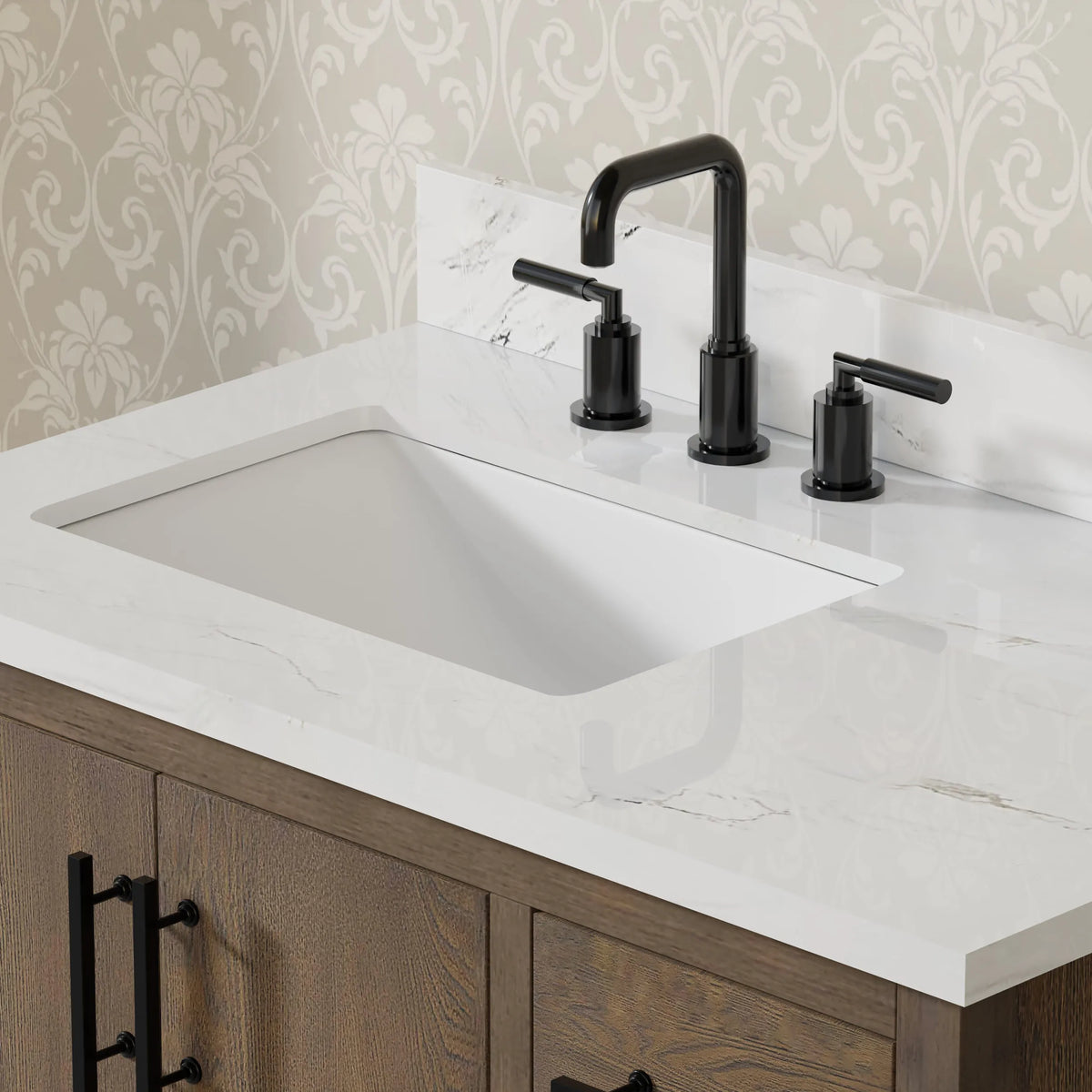 Solon 36" Vanity Family Set with Calacatta Sintered Stone Top