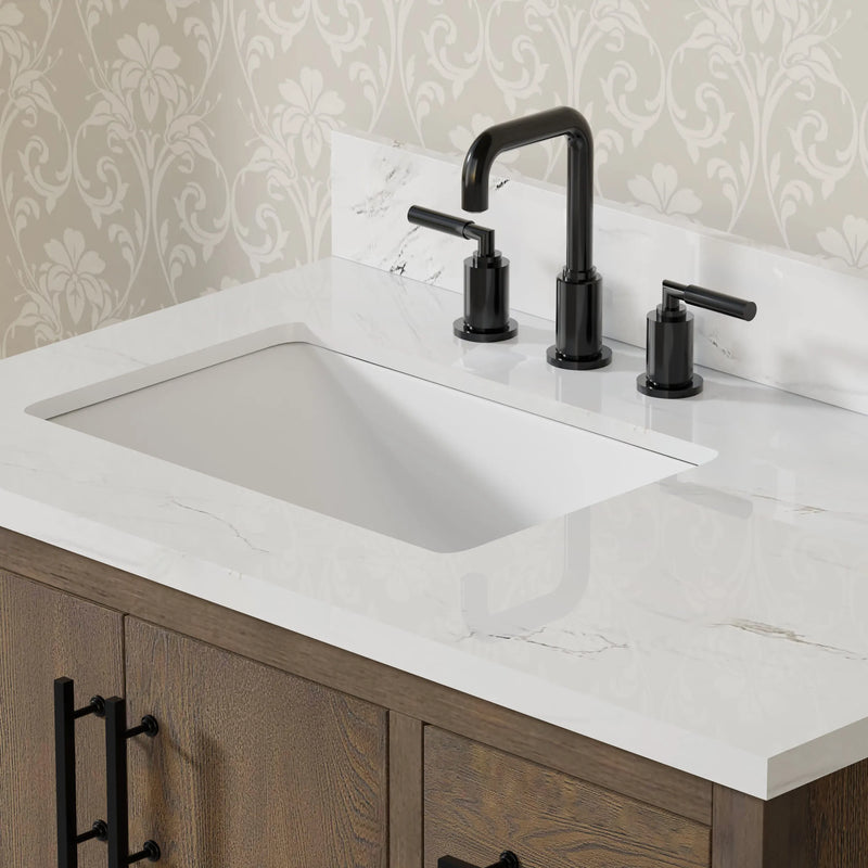 Solon 36" Vanity Family Set with Calacatta Sintered Stone Top