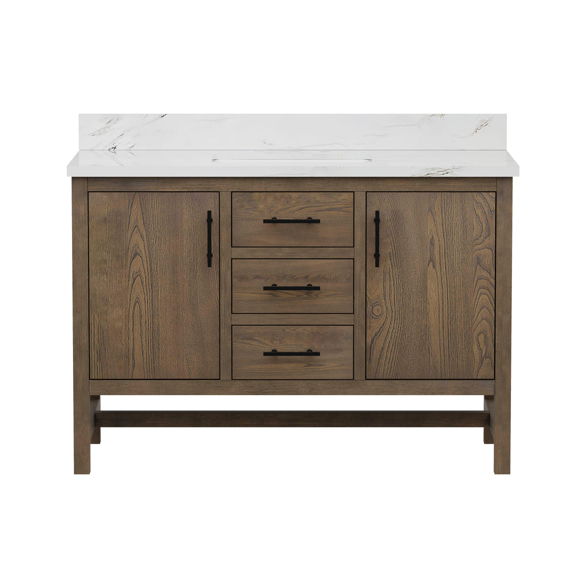 Solon 48"  Vanity Family Set with Calacatta Sintered Stone Top