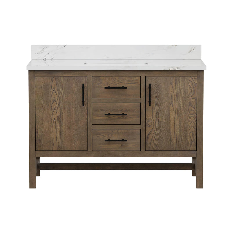 Solon 48"  Vanity Family Set with Calacatta Sintered Stone Top