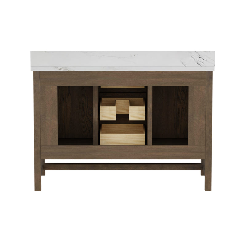 Solon 48"  Vanity Family Set with Calacatta Sintered Stone Top