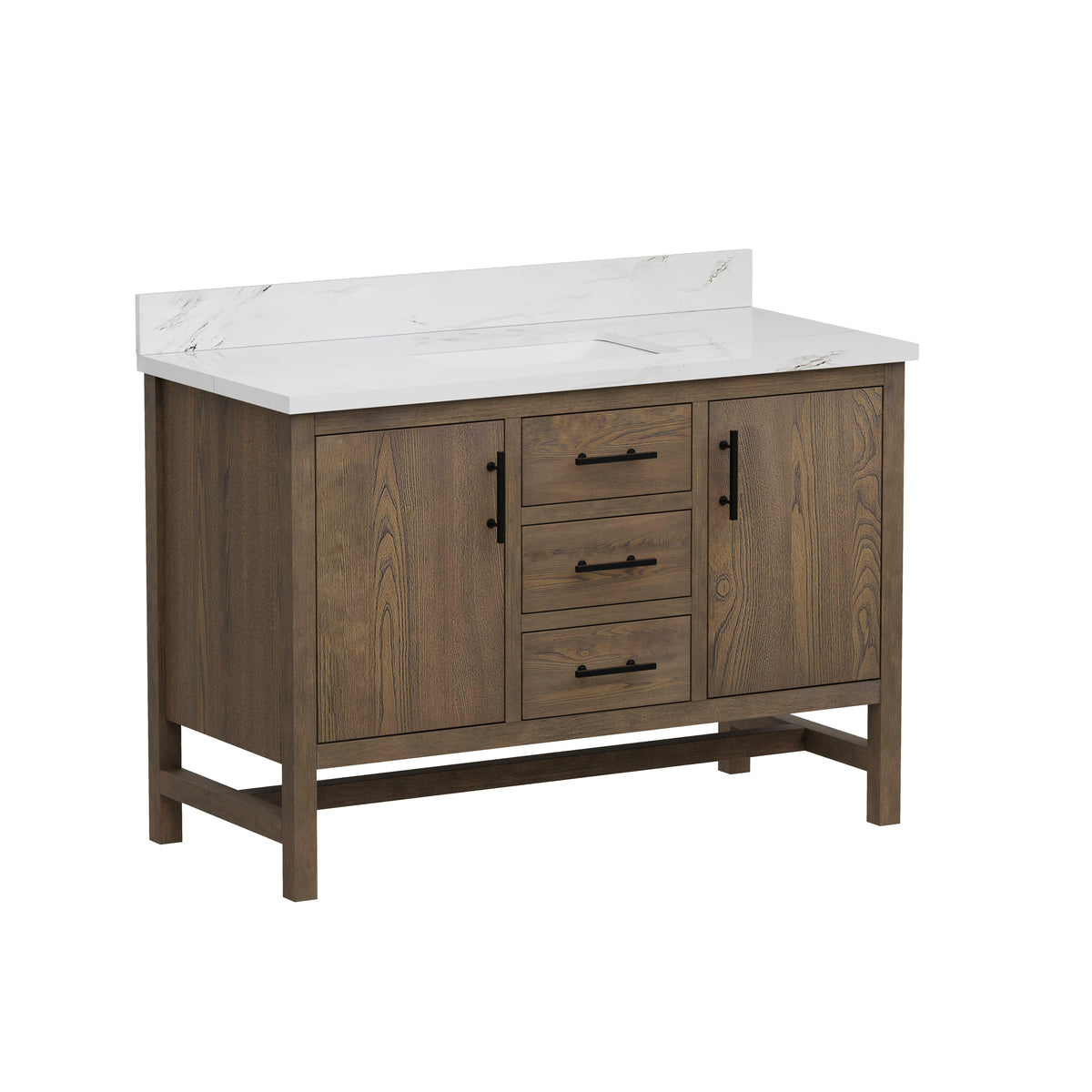 Solon 48"  Vanity Family Set with Calacatta Sintered Stone Top