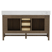 Solon 60" Vanity Family Set with Calacatta Sintered Stone Top