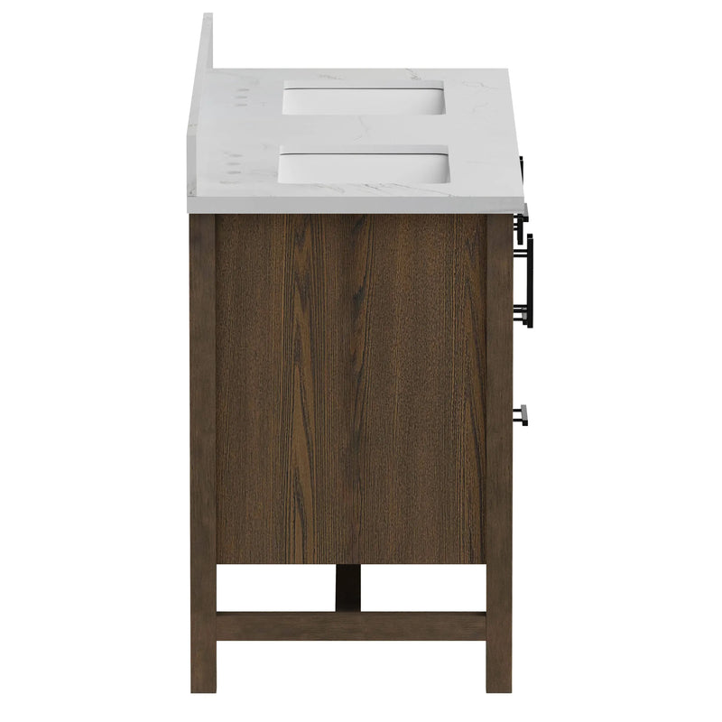 Solon 60" Vanity Family Set with Calacatta Sintered Stone Top