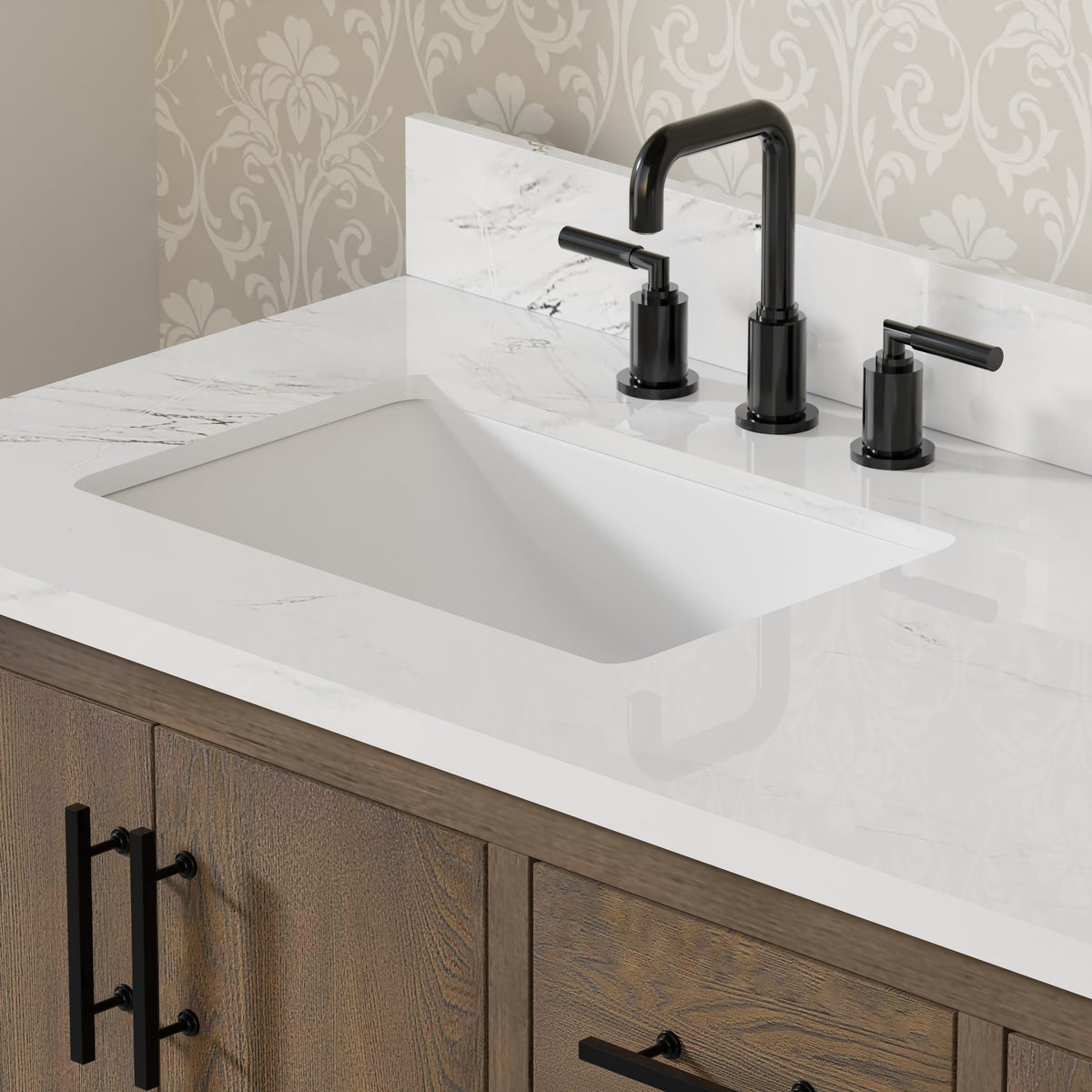 Solon 60" Vanity Family Set with Calacatta Sintered Stone Top