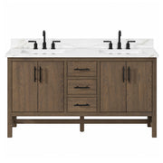 Solon 60" Vanity Family Set with Calacatta Sintered Stone Top