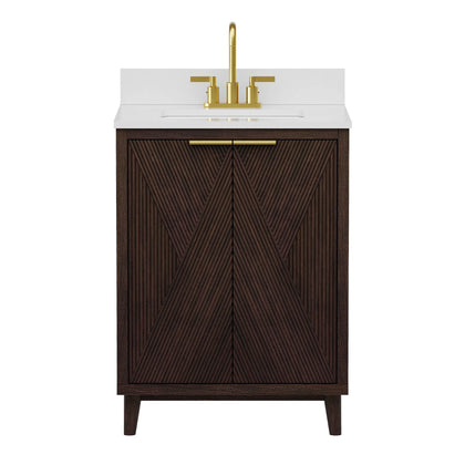 Summerville 24" Vanity Set with Pure White Quartz Countertop