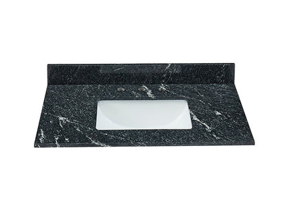 31" Thunder Black Granite Vanity Top with Sink