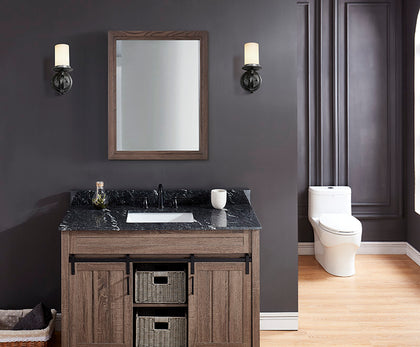 31" Thunder Black Granite Vanity Top with Sink