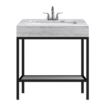 Vaia 24" Bathroom Vanity Set with Natural Marble Top