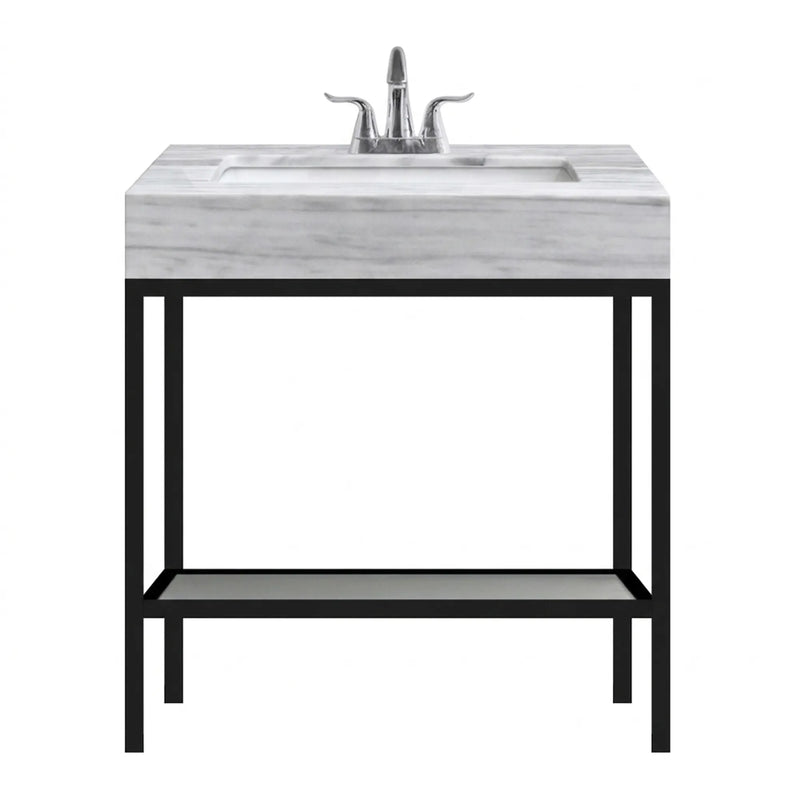 Vaia 24" Bathroom Vanity Set with Natural Marble Top