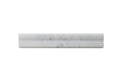 Carrara White 2-in x 12-in Polished Crown Molding Marble Trim(0.17-sq. ft/ Piece)