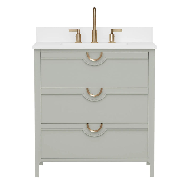 Yulan 30" Single Vanity With Pure White Quartz Top