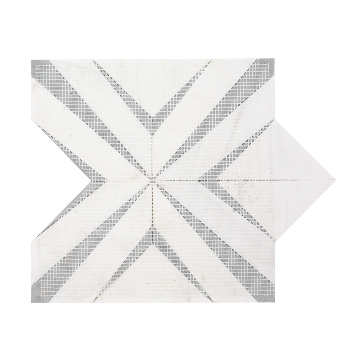 Aphrodite Light Gray Diamond Pattern 12-in x 12-in Polished Waterjet Mosaic Floor and Wall Tile( 5 sq. ft. /Box )
