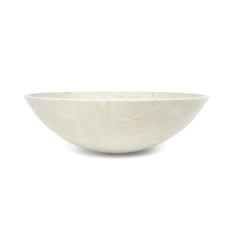17 Inch Round Bowl Carrara White Marble Bathroom Artistic Vessel Sink | Carrara white marble vessel sink