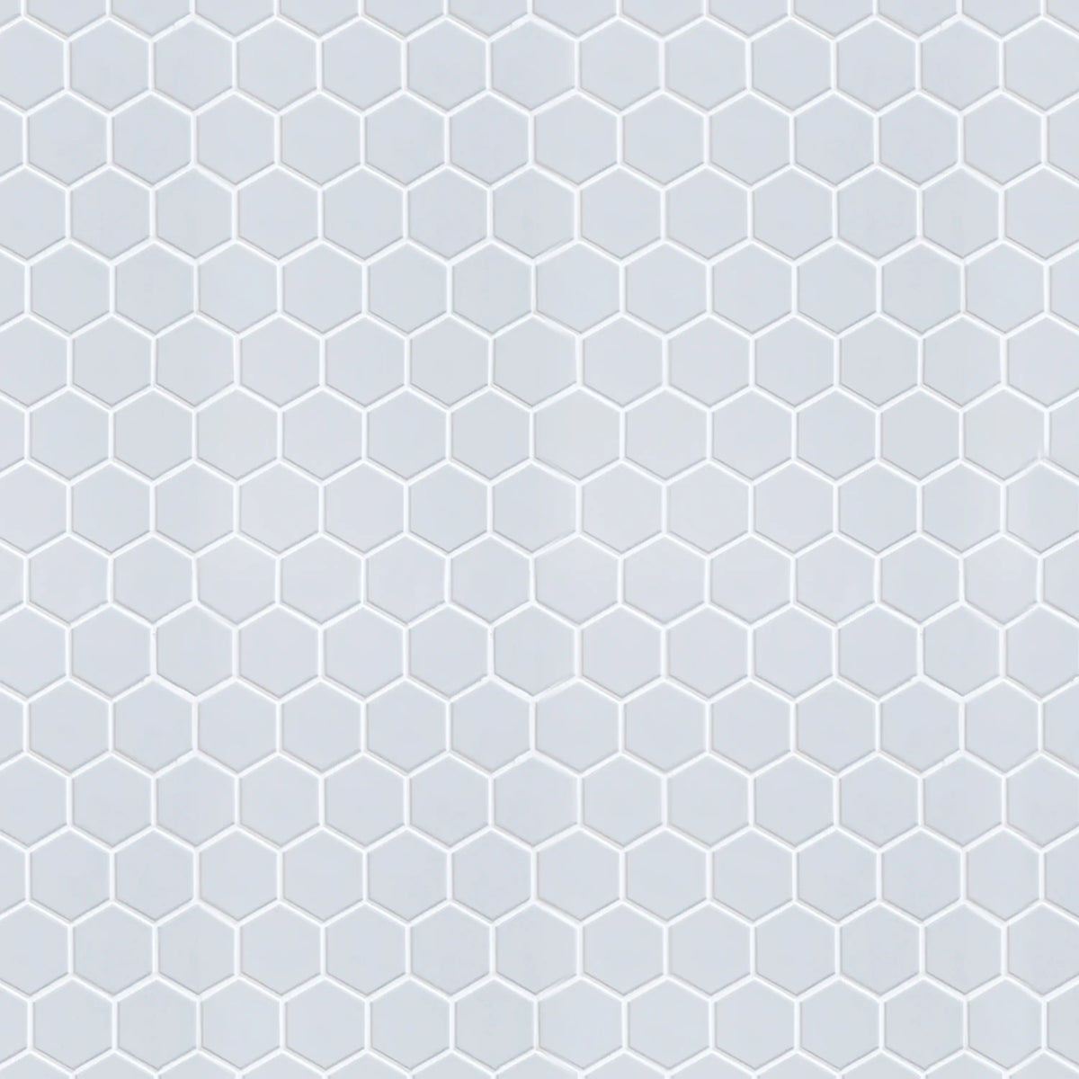 Display board featuring Soft Gray Hexagon Matte Porcelain Mosaic Tile – elegant 13x11 inch tile arrangement.