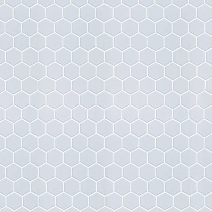 Display board featuring Soft Gray Hexagon Matte Porcelain Mosaic Tile – elegant 13x11 inch tile arrangement.