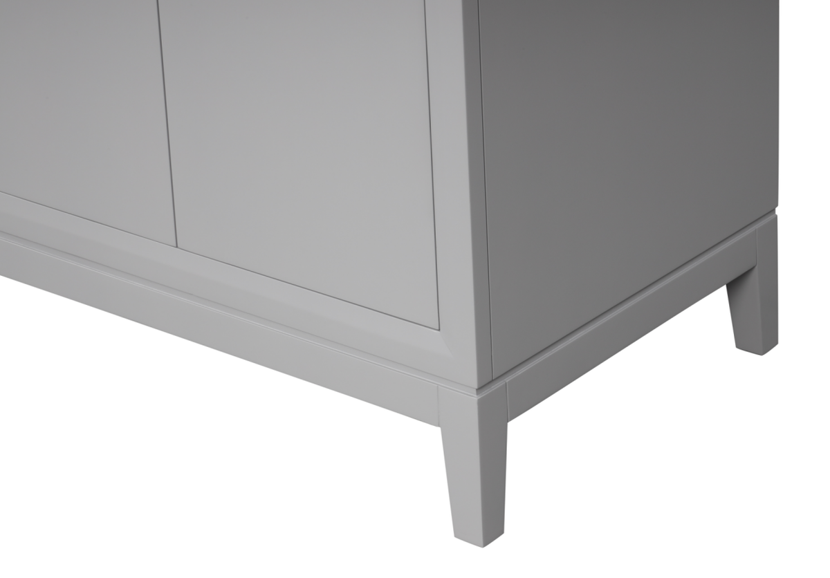 Luton 30" Vanity in Gray with Snow White Quartz Top