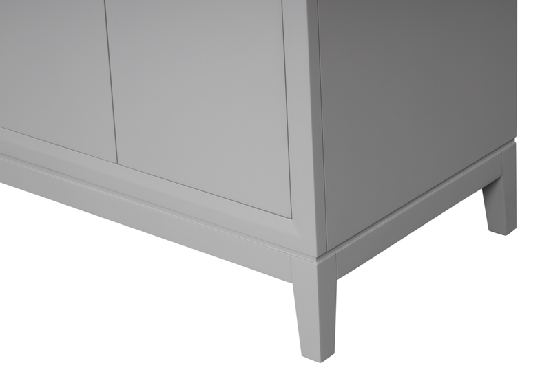 Luton 30" Vanity in Gray with Snow White Quartz Top