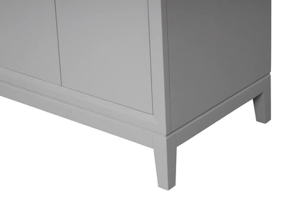 Luton 30" Vanity in Gray with Snow White Quartz Top