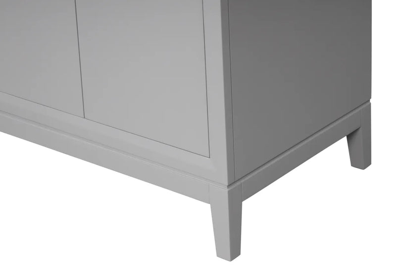 Luton 30" Vanity in Gray with Snow White Quartz Top