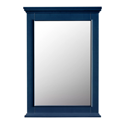 25 in. W x 36 in. H Framed Rectangular Bathroom Vanity Mirror in Navy Blue