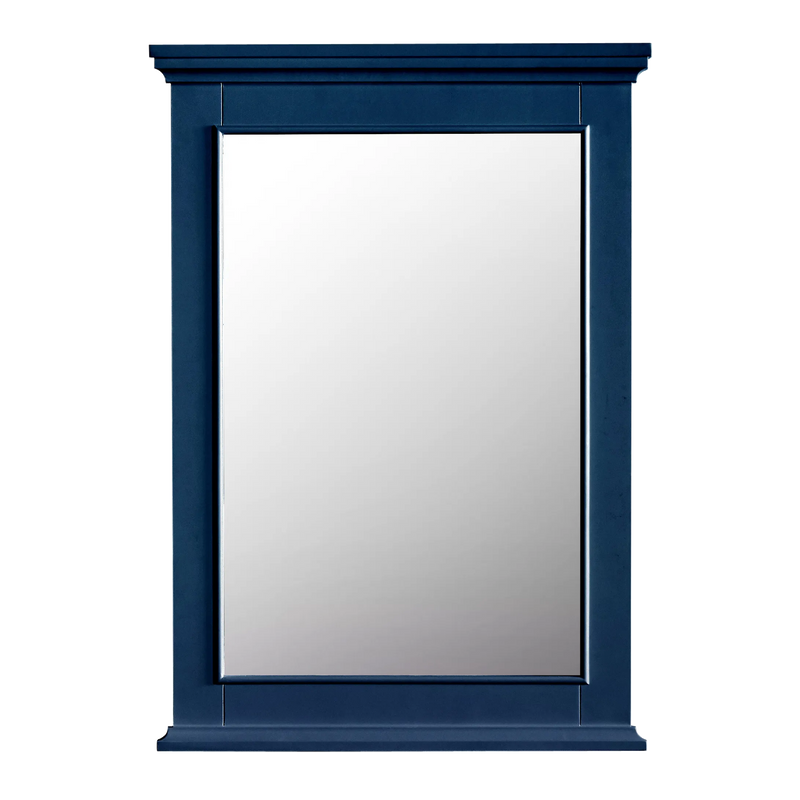 25 in. W x 36 in. H Framed Rectangular Bathroom Vanity Mirror in Navy Blue