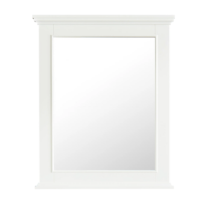 25 in. W x 36 in. H Framed Rectangular Bathroom Vanity Mirror in Dove White