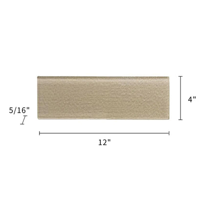 Linen Beige 4-in x 12-in Glass Wall Tiles( 13.3 sq. ft. /Box )
