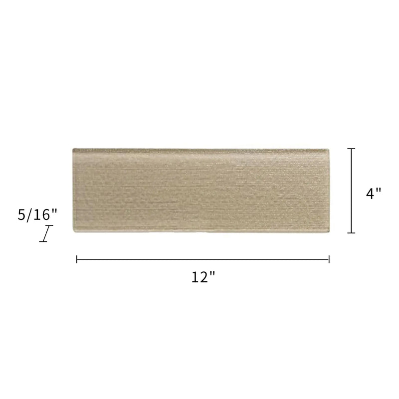 Linen Beige 4-in x 12-in Glass Wall Tiles( 13.3 sq. ft. /Box )