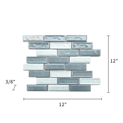 Linear Two Toned Ceramic Mosaic Wall Tile - Sample (Product Shown is Full Size)