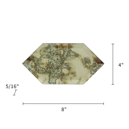 Stretched Hexagon Antique Mirror 4-in x 8-in Glass Mosaic Wall Tile ( 6.6 sq. ft. /Box )