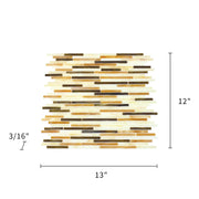 Natural Weave Random Strip Glass Mix 12-in x 13-in Glass Mosaic Wall Tile( 21.6 sq. ft. /Box )