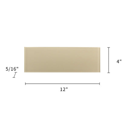 Nude Block Glass Wall Tiles - Sample (Product Shown is Full Size)