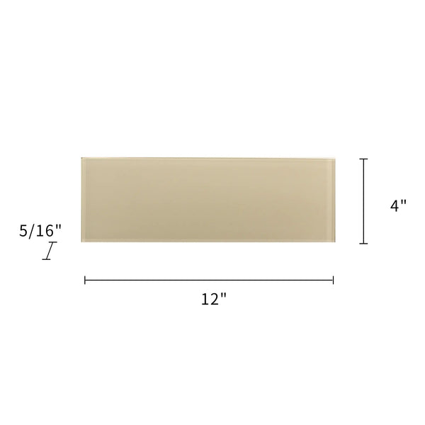 Nude Block 4-in x 12-in Glass Wall Tiles( 13.3 sq. ft. /Box )