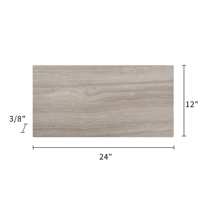 Wooden White 12-in x 24-in Honed Marble Floor and Wall Tiles( 10 sq. ft. /Box )