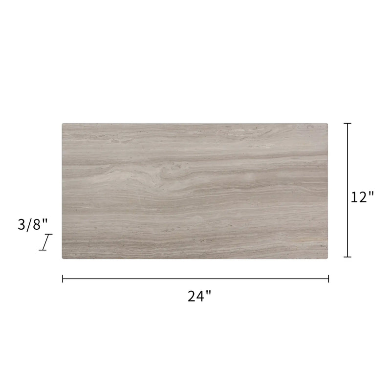 Wooden White 12-in x 24-in Honed Marble Floor and Wall Tiles( 10 sq. ft. /Box )