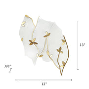 Thassos & Brass Floral 13-in x 12-in Waterjet Mosaic Wall Tile( 5.4 sq. ft. /Box )