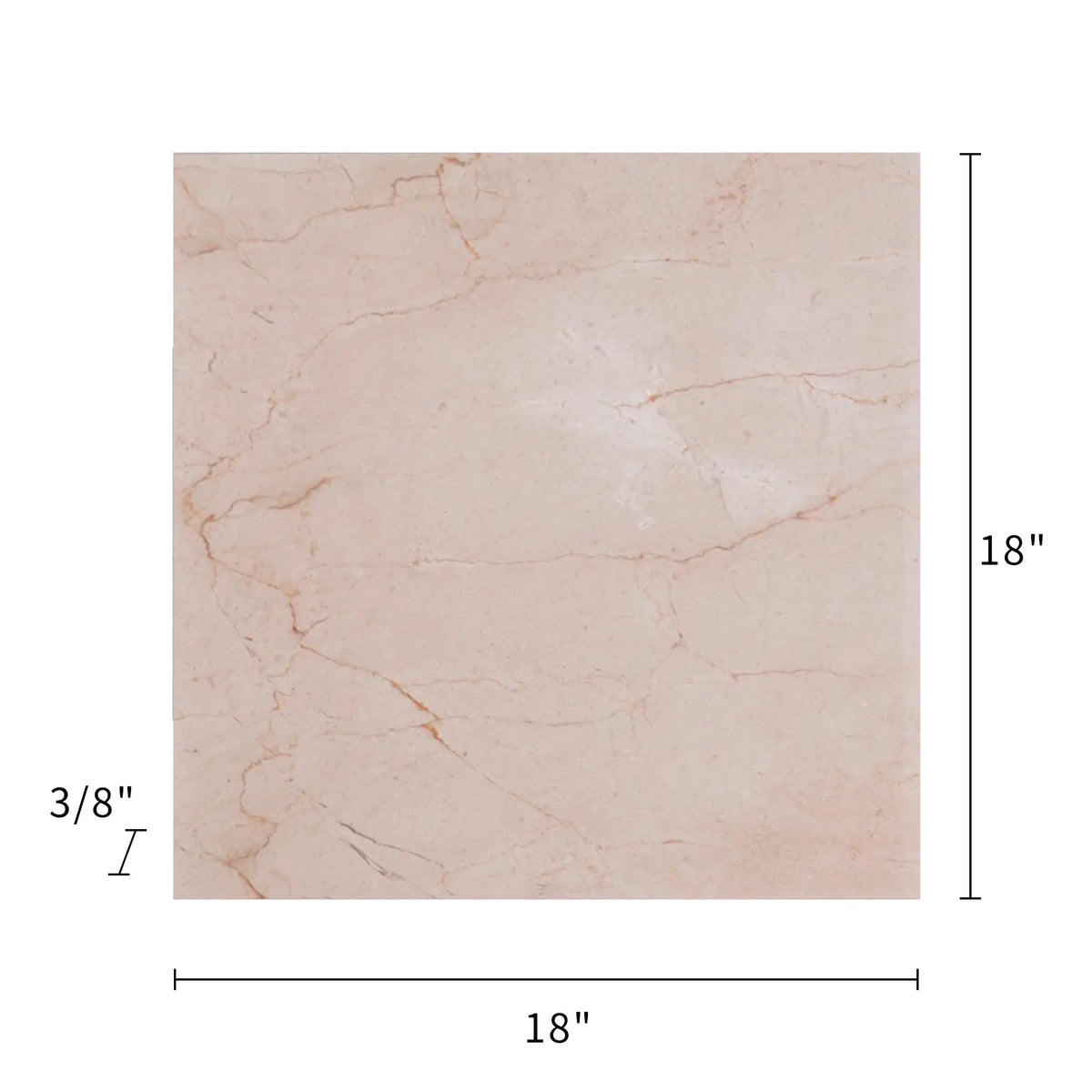 Cream Marfil Polished Marble Floor and Wall Tiles - Sample (Product Shown is Full Size)