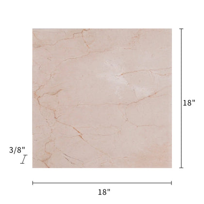 Cream Marfil Polished Marble Floor and Wall Tiles - Sample (Product Shown is Full Size)