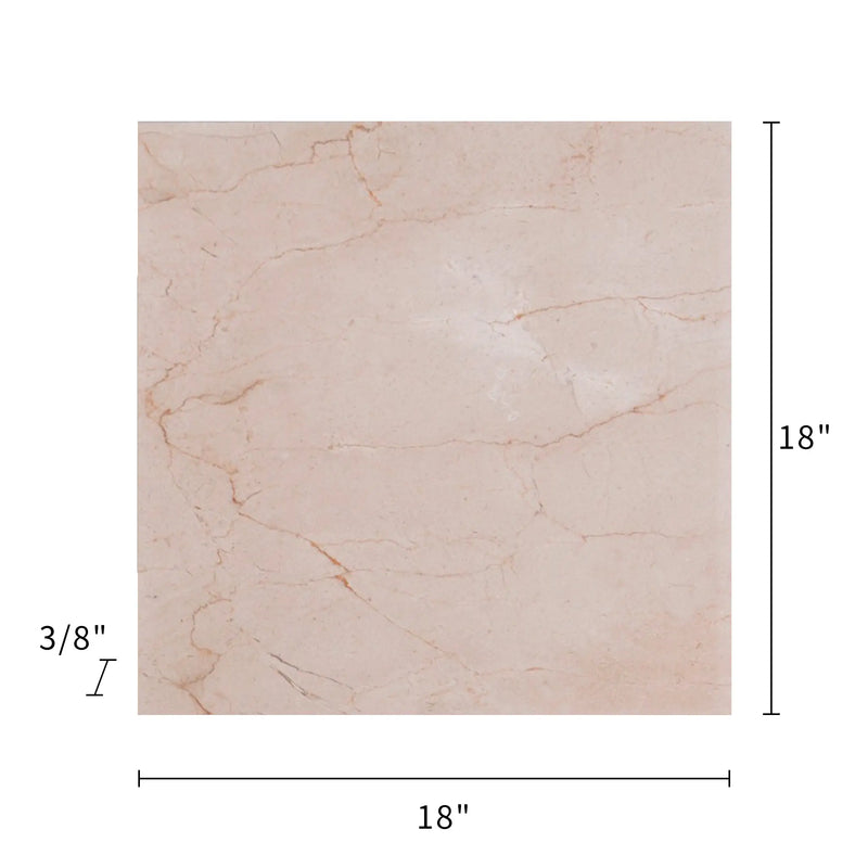 Cream Marfil Polished Marble Floor and Wall Tiles - Sample (Product Shown is Full Size)
