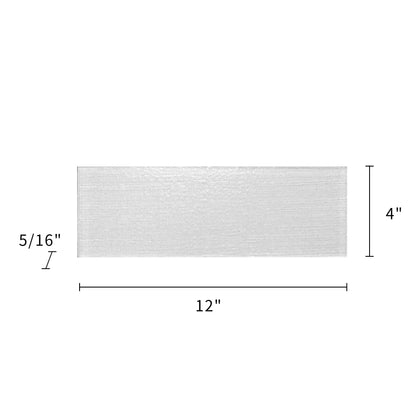 Linen Ice 4x12 inch Glass Wall Tile with Champagne Hue, Ideal for Modern and Classic Interiors, Kitchen Backsplashes, and Bathrooms
