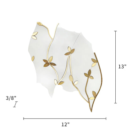 Size diagram of Thassos & Brass Floral Waterjet Mosaic Tile – 13x12 inch tile with 1.08 sq. ft coverage.