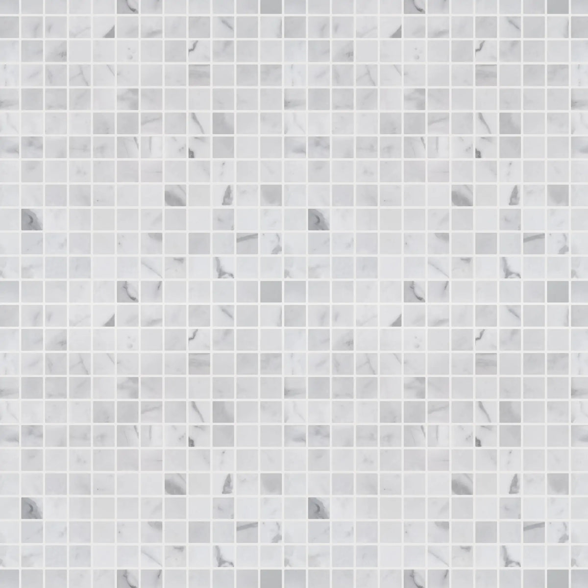 Sample display board of Calacatta Polished Marble Mosaic Tile – polished marble for showroom and presentations