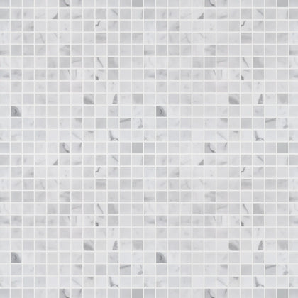 Sample display board of Calacatta Polished Marble Mosaic Tile – polished marble for showroom and presentations