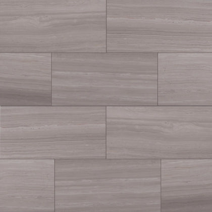 Wooden White 12-in x 24-in Honed Marble Floor and Wall Tiles( 10 sq. ft. /Box )