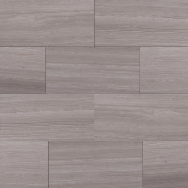 Wooden White 12-in x 24-in Honed Marble Floor and Wall Tiles( 10 sq. ft. /Box )